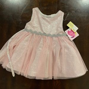 Youngland pink baby dress - 12 months